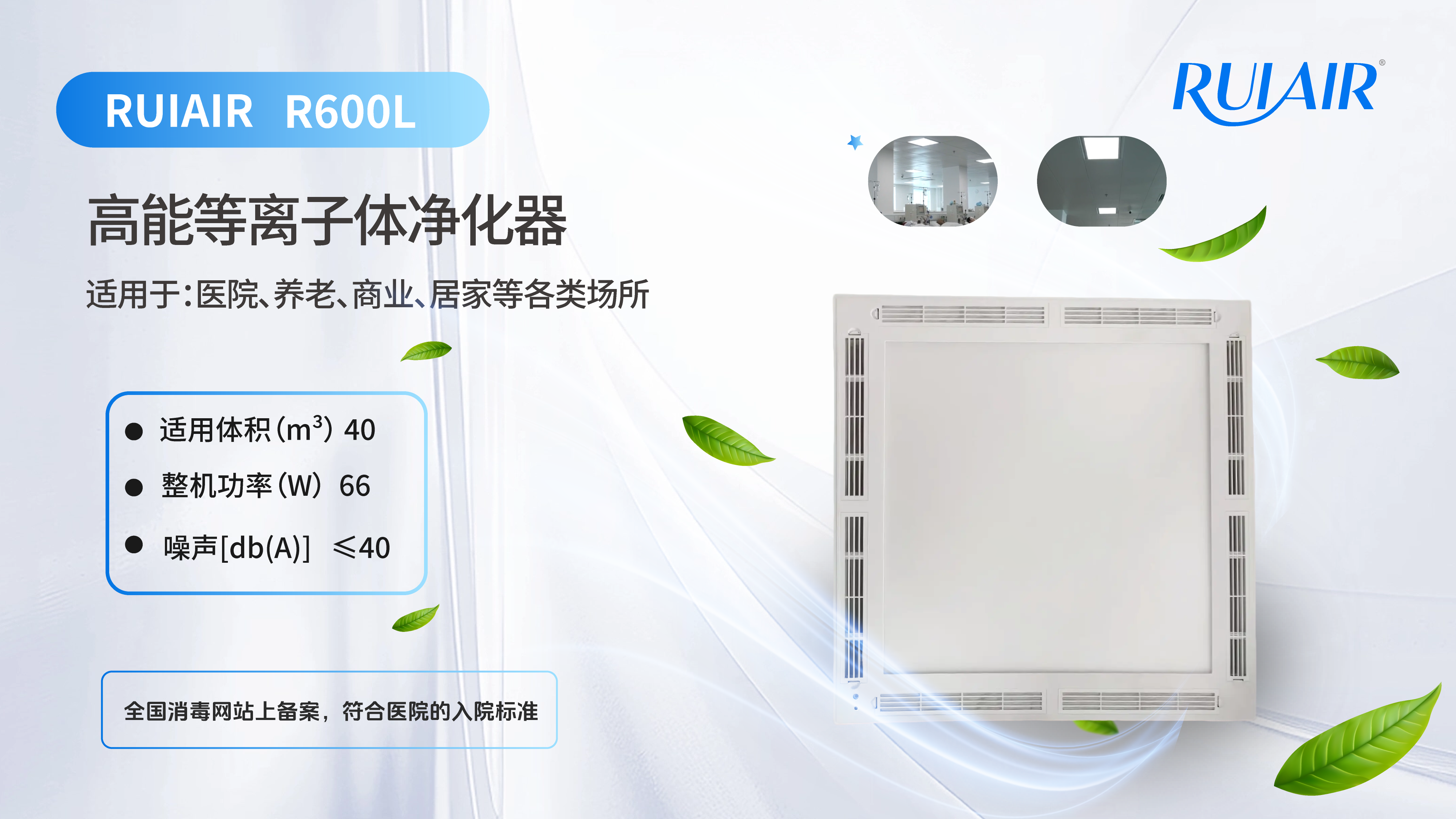 瑞艾尔R600L高能等离子体净化器